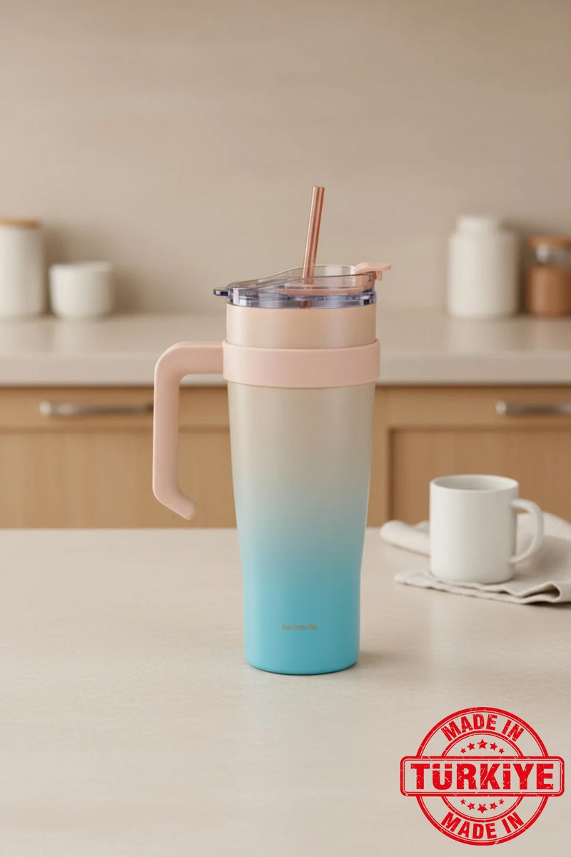 Bernardo Alto Thermos Cup with Straw 1000ml (Made in Turkey) - Image 1